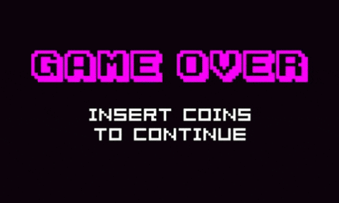 retro game over gif